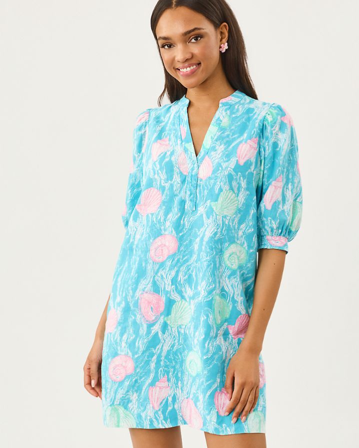 a line skirt dress MIALEIGH ELBOW SLEEVE LINEN – The Pink Door COLOR|483|LIGHT BLUE-WHITE Color:Powder Blue Lily of the Valley Jacquard Please note Sweetheart Cleavage Dress #1193