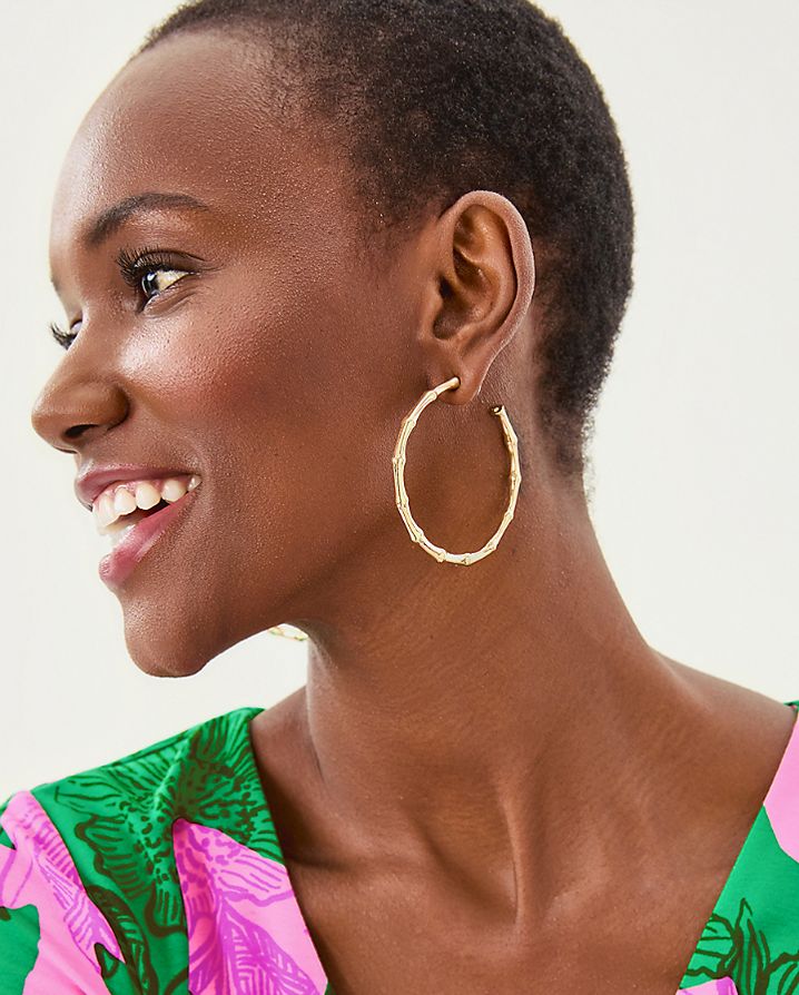 BAMBOO FOREST HOOP EARRINGS