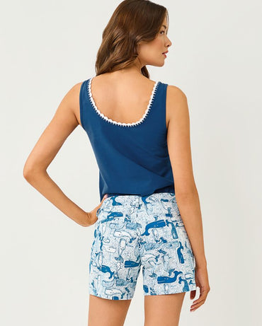 GABBIE CROCHET TRIMMED KNIT TOP