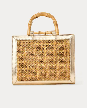 LIZA CANE TOP HANDLE BAG