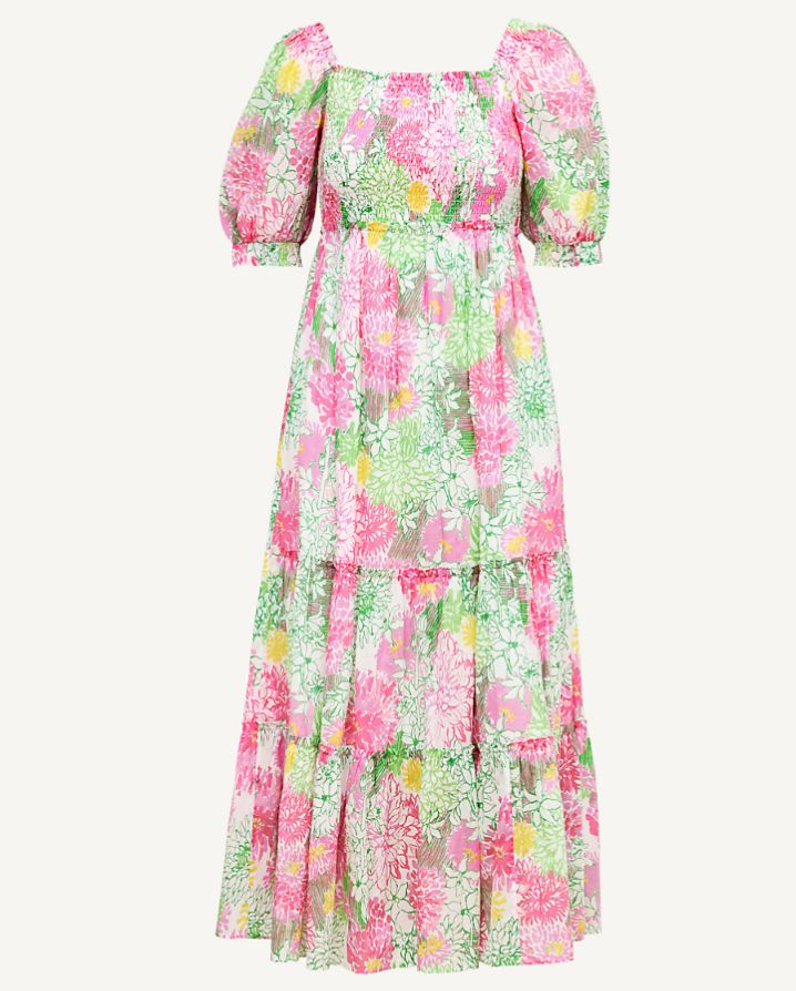 HADLY SHORT SLEEVE SMOCKED DRESS