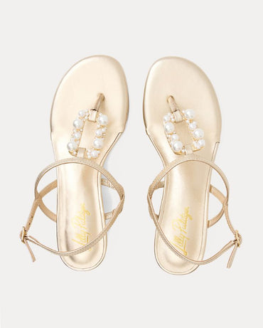 GOOD AS GOLD EMBELLISHED WEDGE