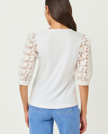 RONSON EYELET KNIT TOP