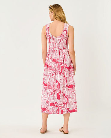 DAISEY SMOCKED MIDI DRESS
