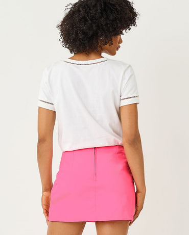 CLAIRMONT LADDER LACE KNIT TOP