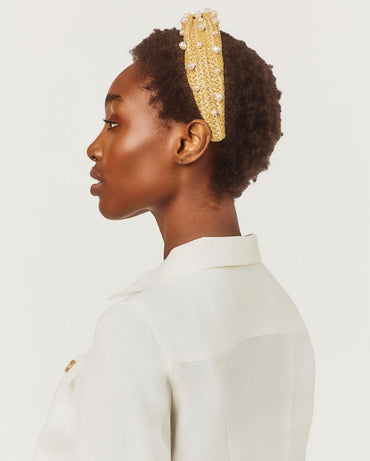 EMBELLISHED LOW KNOT HEADBAND