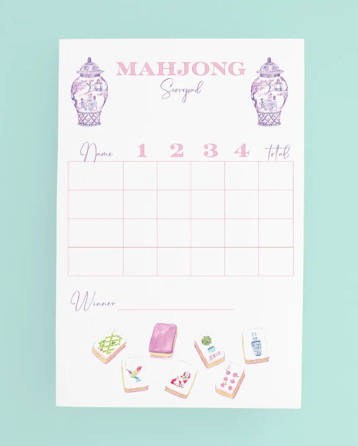 MAHJONG SCORECARD PAD