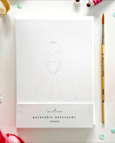 FAIRYTALE PAINTABLE WATERCOLOR NOTECARD SET