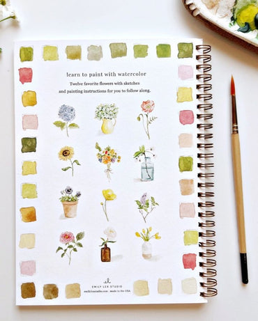 FLOWERS WATERCOLOR WORKBOOK
