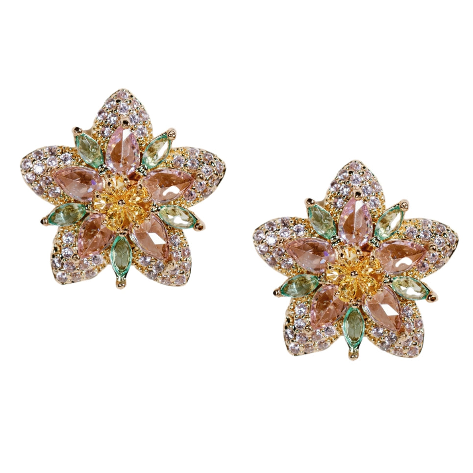 LOTUS BLOOM CRYSTAL STUDS