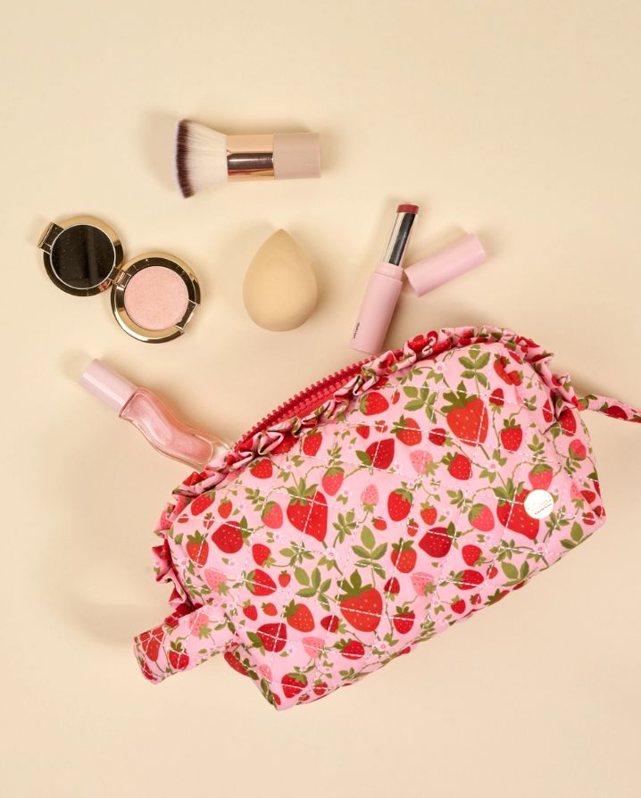 ESSENTIALS QUILTED COSMETIC POUCH