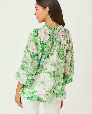 LOURDES 3/4 SLEEVE COTTON TOP