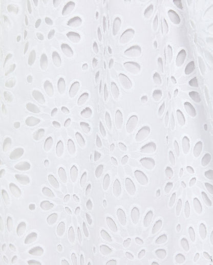 KAY SHORT SLEEVE EYELET DRESS