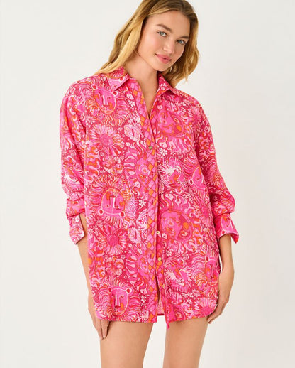 KWITNEY LONG-SLEEVE COVERUP