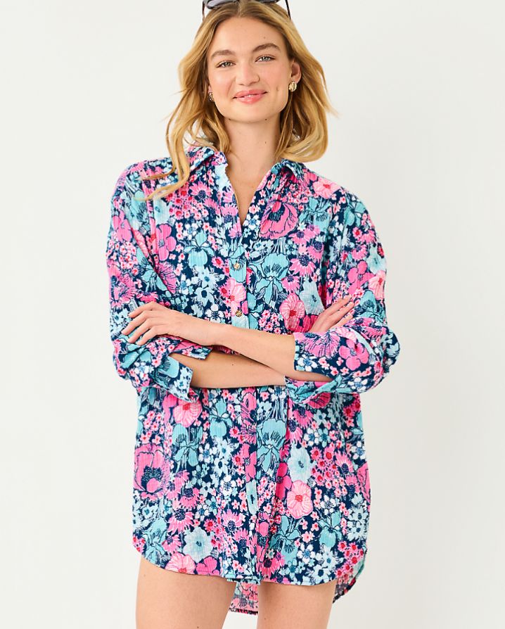 KWITNEY LONG-SLEEVE COVERUP