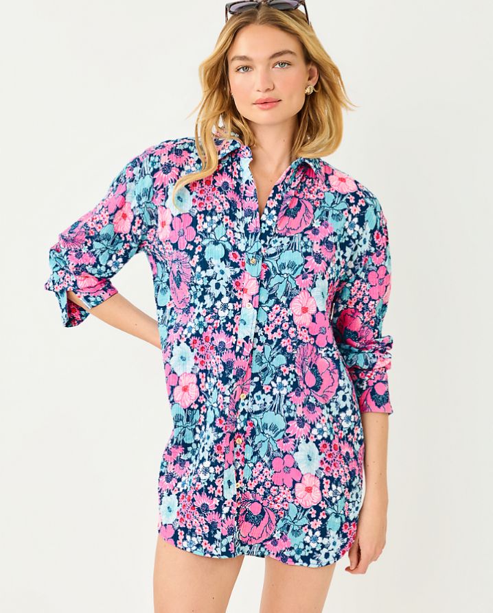 KWITNEY LONG-SLEEVE COVERUP