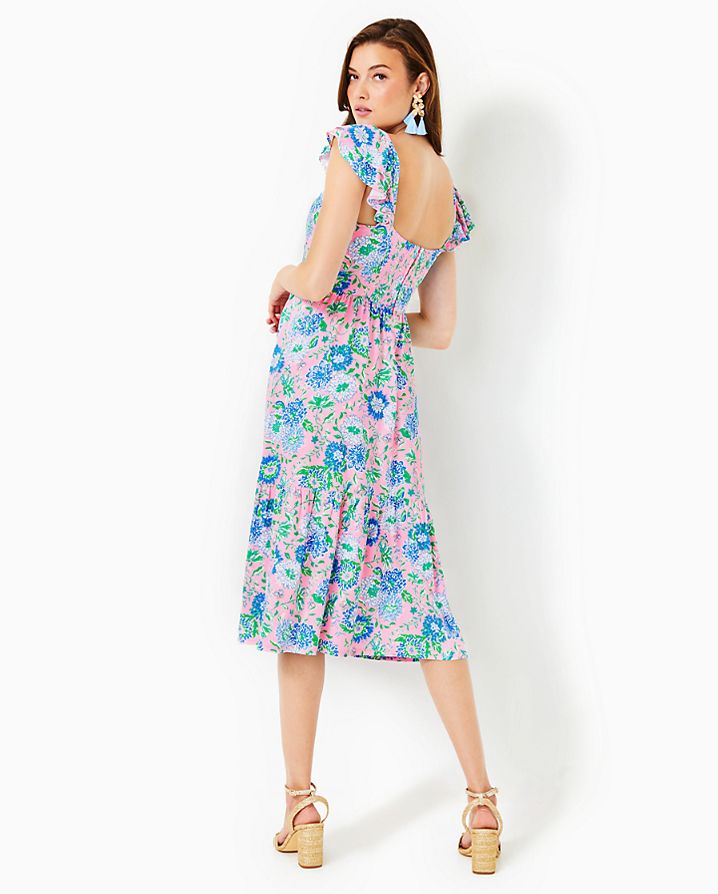 BAYLEIGH FLUTTER SLEEVE DRESS