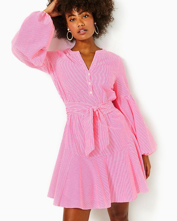 CARLA LS STRIPE DRESS