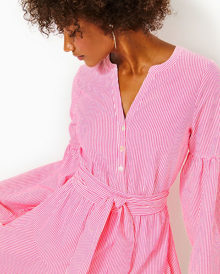 CARLA LS STRIPE DRESS