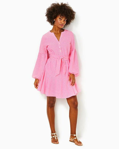 CARLA LS STRIPE DRESS