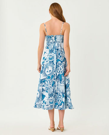 JORGIAN LINEN MIDI DRESS