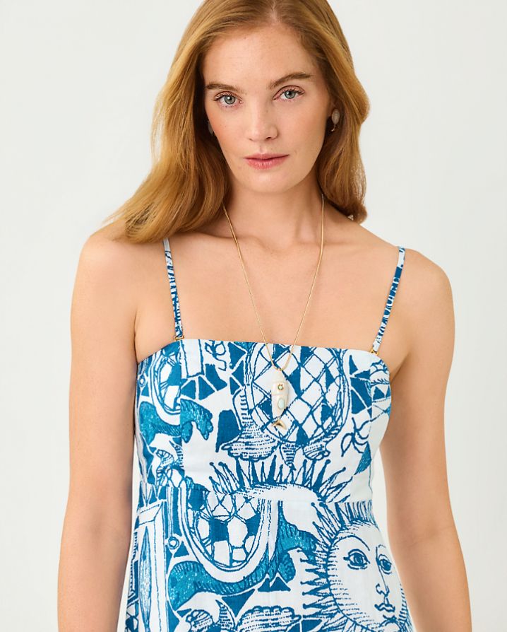 JORGIAN LINEN MIDI DRESS