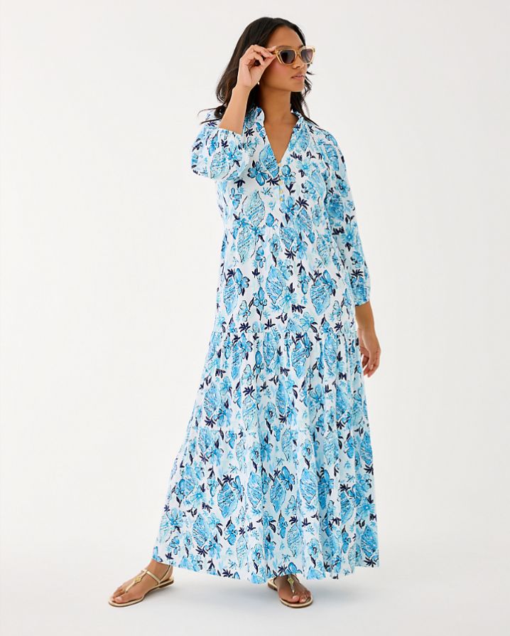 MALONE 3/4 SLEEVE MAXI DRESS