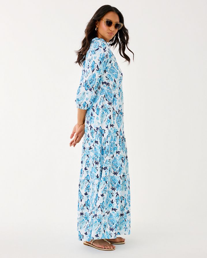 MALONE 3/4 SLEEVE MAXI DRESS