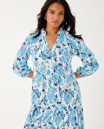 MALONE 3/4 SLEEVE MAXI DRESS