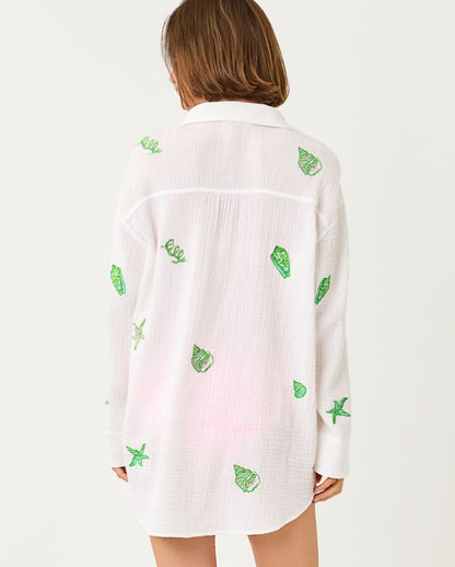 KWITNEY LONG-SLEEVE COVERUP