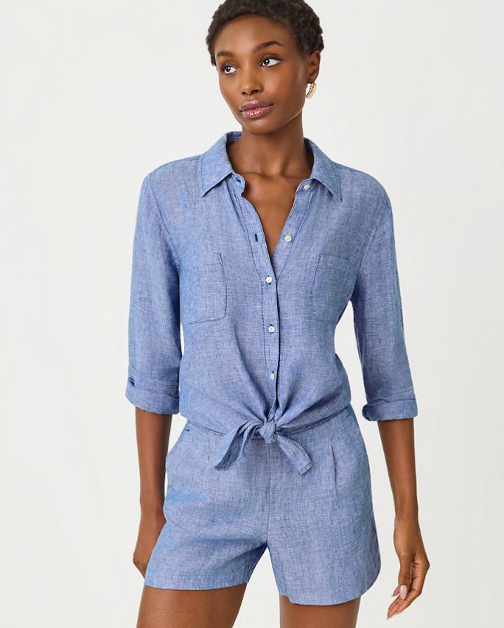 4" CAPTINA LINEN SHORT