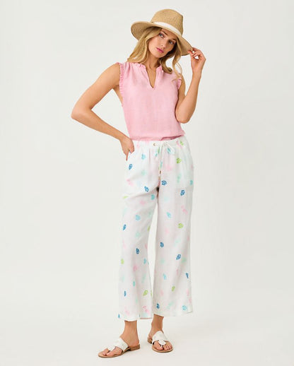 BRAWLEY LINEN CROP PANT