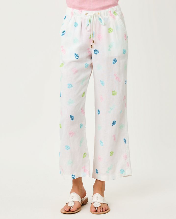 BRAWLEY LINEN CROP PANT