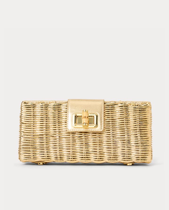 LEENA WICKER CLUTCH