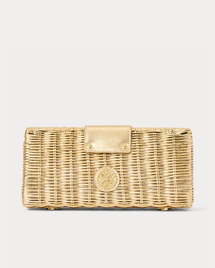 LEENA WICKER CLUTCH