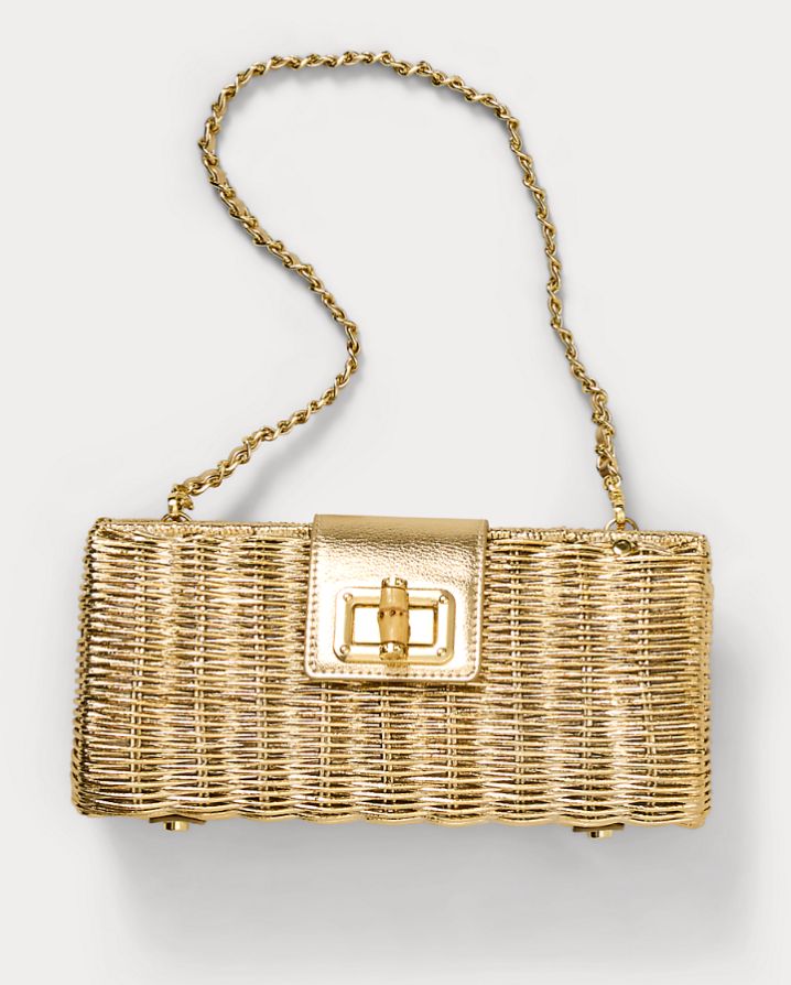 LEENA WICKER CLUTCH
