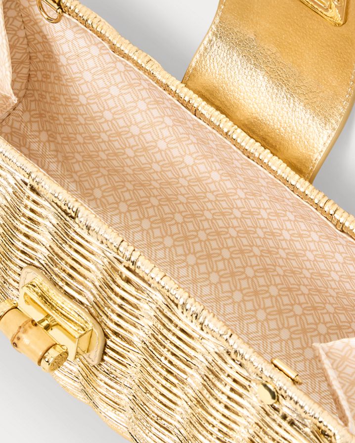 LEENA WICKER CLUTCH