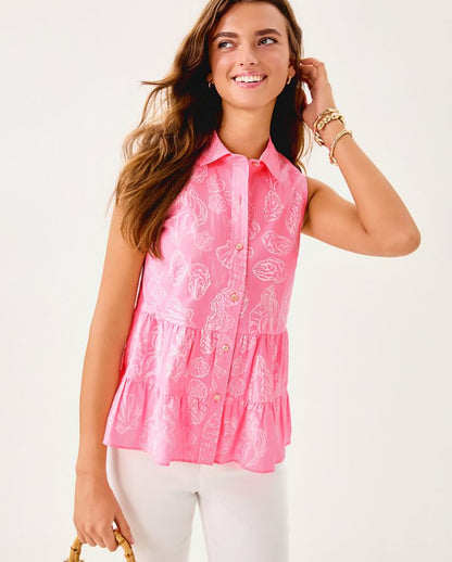 BREAH SLEEVELESS BUTTON DOWN