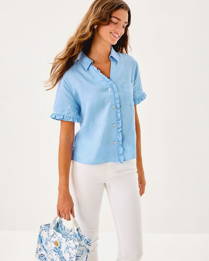 CARDEN RUFFLE TOP