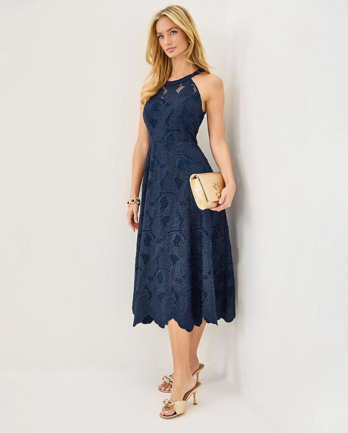 DENISE LACE MIDI DRESS