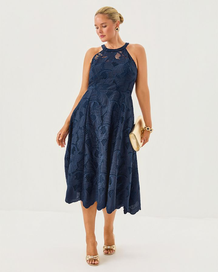 DENISE LACE MIDI DRESS