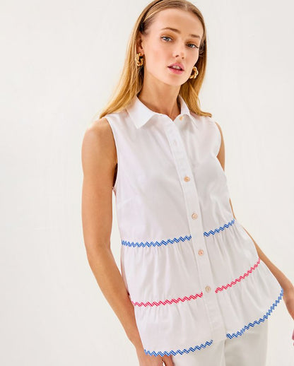 BREAH SLEEVELESS BUTTON DOWN