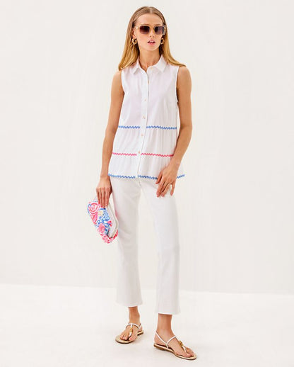 BREAH SLEEVELESS BUTTON DOWN