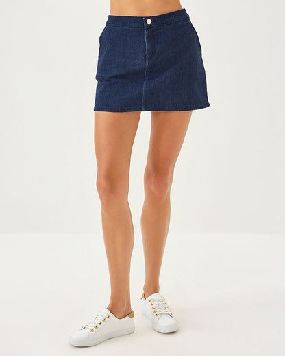 COLETTE STRETCH DENIM SKIRT
