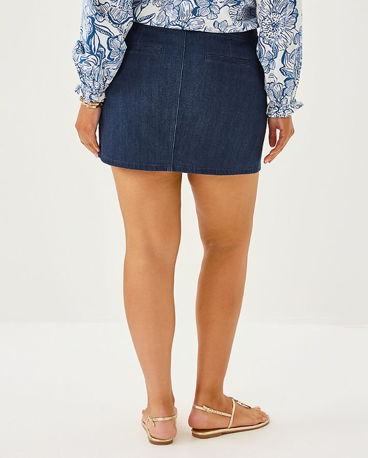 COLETTE STRETCH DENIM SKIRT