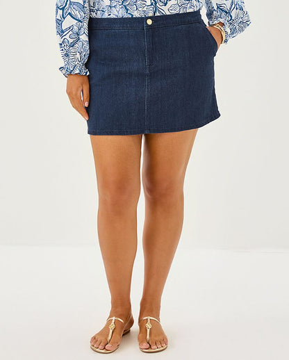 COLETTE STRETCH DENIM SKIRT