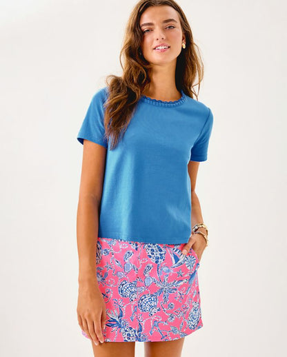 CLAIRMONT CROCHET TRIMMED KNIT TOP