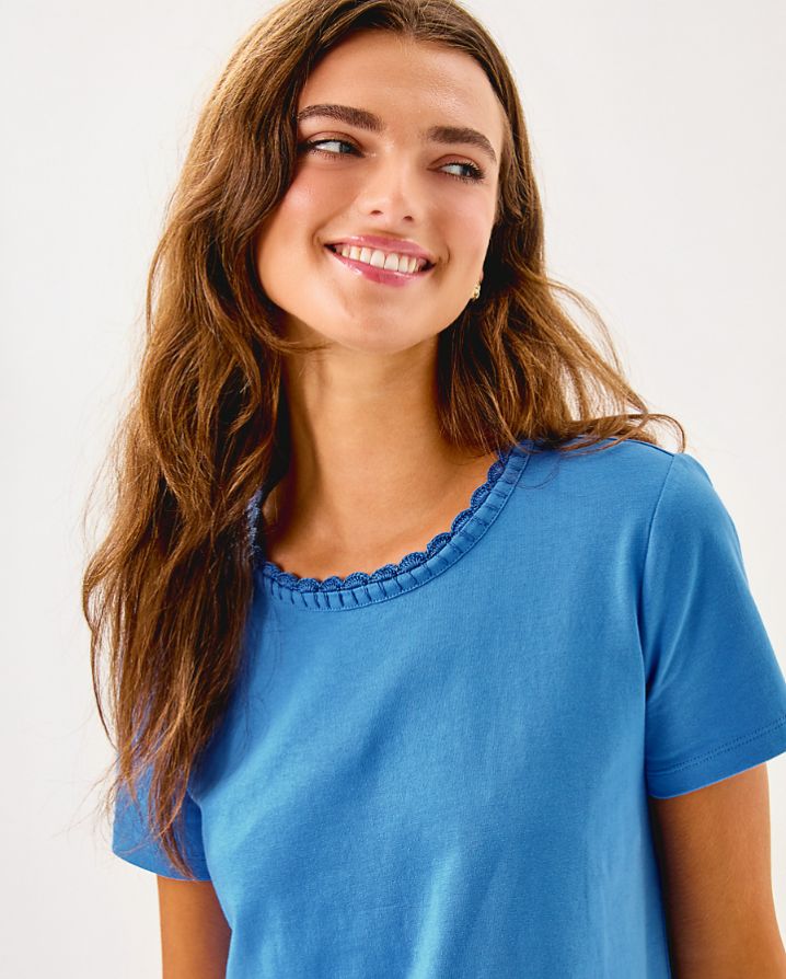 CLAIRMONT CROCHET TRIMMED KNIT TOP
