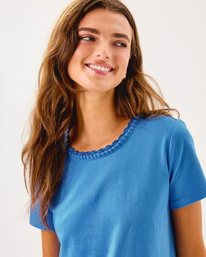 CLAIRMONT CROCHET TRIMMED KNIT TOP
