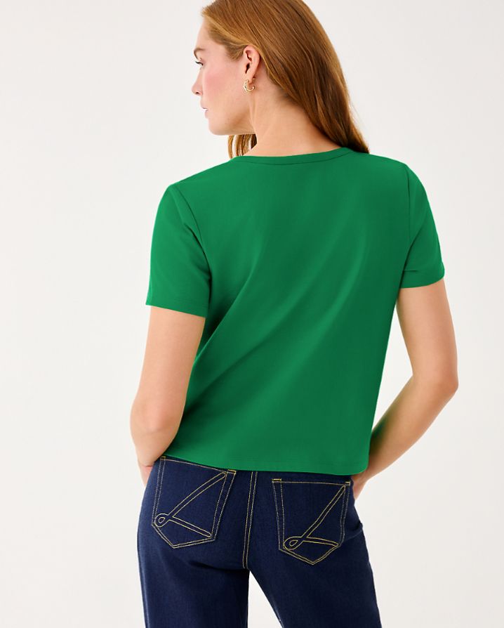 CLAIRMONT RHINESTONE KNIT TOP